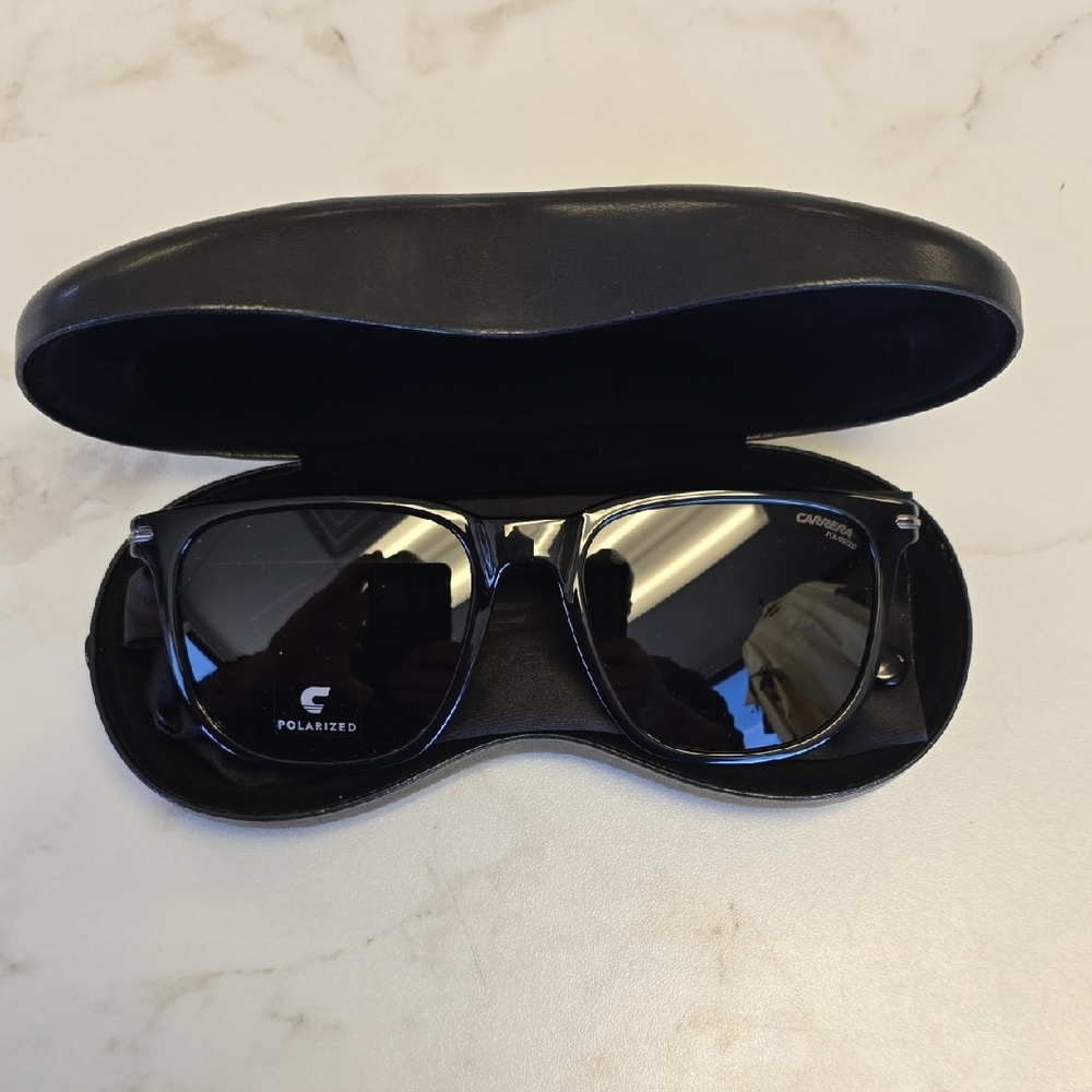 Carrera Black Polarized Sunglasses with Case